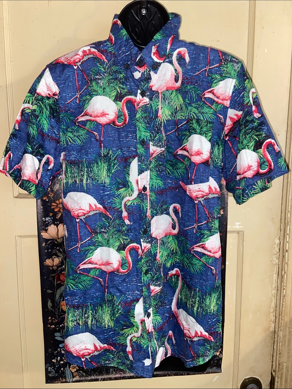 FLAMINGO BUTTON SHIRT One Pocket CARBON